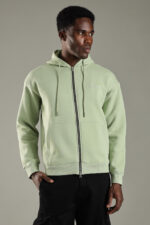 Fleece Hoodie Pastel Green