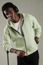 Fleece Hoodie Pastel Green - Image 3