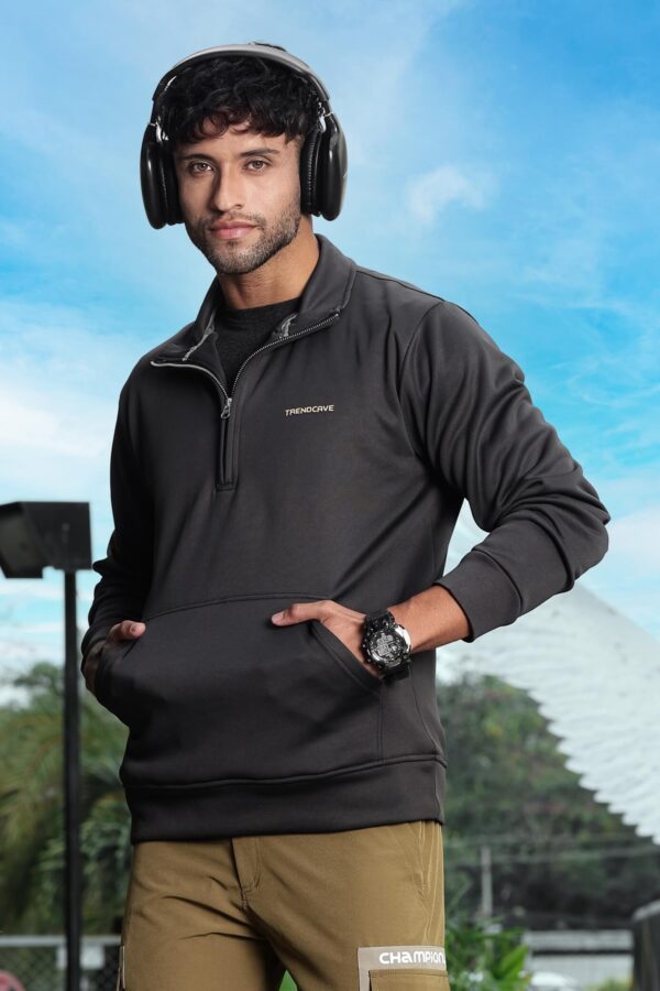 Korean Sweatshirt Dark Grey