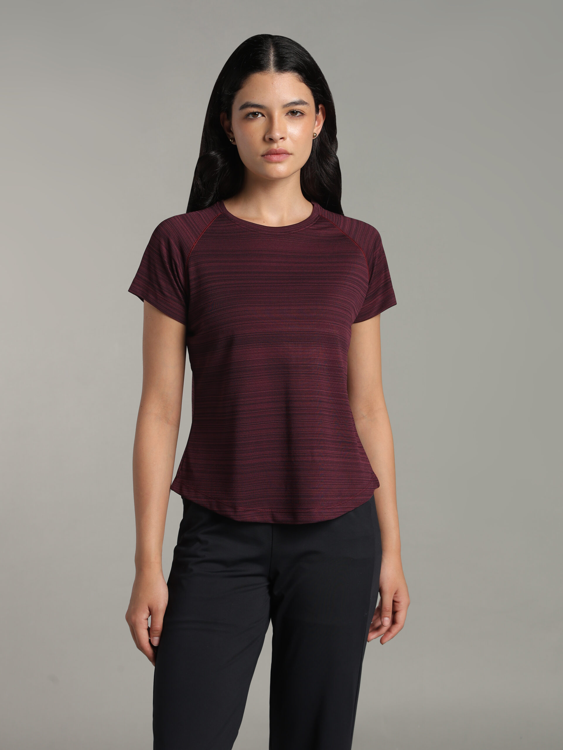 jack-tee-women-maroon-01 Jack Women Tee Maroon - Image 1